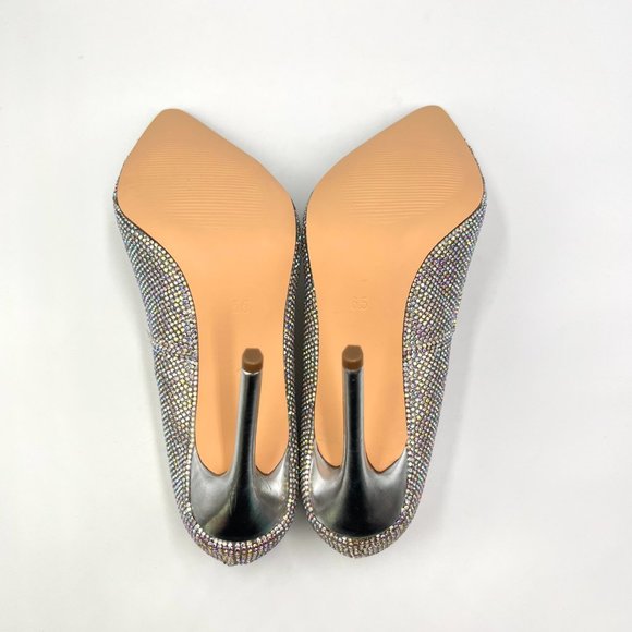 Steve Madden‎ Womens Altisha Rhinestone Jewel Encrusted Heels Pumps Shoes 6.5M - Picture 10 of 16